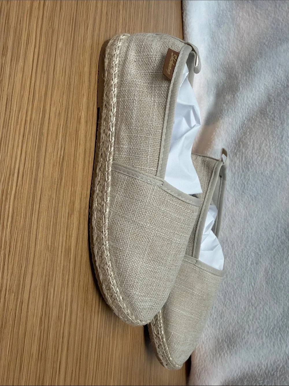 Casual Beige Espadrille Slip-On Shoes